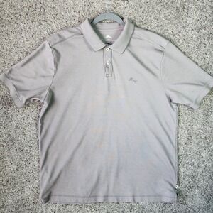 Tommy‎ Bahama Polo Shirt Mens L Gray Casual Embroidered Marlin Excellent